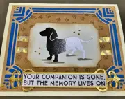 SYMPATHY "...Memory lives on" - DOG - handmade card by DEE