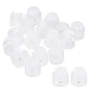 60Pcs 0.6" Dia Cord Locks Double Hole Stopper White