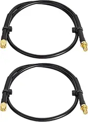 XRDS -RF SMA Cable 2PCS, SMA Male to SMA Female 2ft RG58 Cable for SDR Equipment Antenna Ham Radio,3G 4G LTE Antenna,ADS-B,GPS and etc