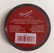 RED Shoe Polish Cream - for Leather SHOES / BOOTS/ Bags SHUCARE