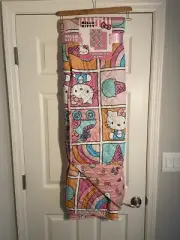 Hello Kitty Rainbow & Skates Quilted Twin Blanket ~ Pink 60"x 90" New