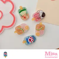 在飛比找momo購物網優惠-【MISA】冰棒髮夾/趣味可愛壓克力夏日冰棒造型髮夾(4色任