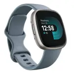Fitbit Versa 4 Elevated Fitness Watch - Waterfall Blue/Platinum