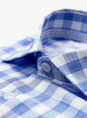 Milan Light Blue Plaid Shirt 40 - Peter Jackson