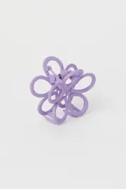 Purple Flower Claw Clip