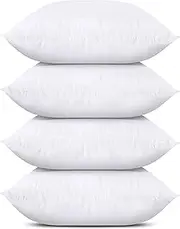 Utopia Bedding Throw Pillows Insert (Pack of 4, White) - Bed and Couch Pillows - Indoor Decorative Pillows (45x45 cm (Pack of 4))