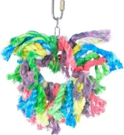 Caitec Featherland Paradise Small Cotton Snuggle Ring Bird Toy 00380