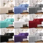 1800TC Ultra Soft Bed Flat Fitted Sheet Set Single/Double/Queen/King All Size
