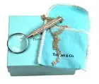 TIFFANY & CO STERLING MAGNIFYING GLASS NECKLACE IN BOX