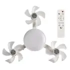 E27 Drone Fan with LED Light Remote Control Hanging Fan Ceiling Fan (3 Heads) HO