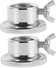 Toyvian 2pcs Slip Dumbbell Screw Nut for Secure Weight Lifting Barbell Collar Clamps Easy Hand-Tighten Design for Fitness Equipment Silver