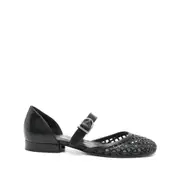 [Durazzi Milano] Durazzi Milano Cut Out-detail Ballet Flats 38 IT BLACK
