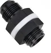 KAMESTORY 10AN Male Flare Fuel Cell Bulkhead Connector Fittings Aluminum Straight Adapters AN10 Black 1Pc