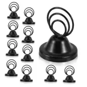 12Pcs Table Number Holders, Metal Black Finish Wire Picture Stands Name Menu