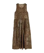 Floral pattern dress S Brown