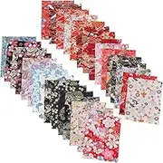 Quilting Fabric Squares 30 Sheets Cotton Patchwork Fabric for DIY Crafts Sewing Projects Home Decor