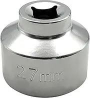 27mm Low Profile Oil Filter Wrench, 6-Point Socket Repla ent for A-Class, Kia, and Silver 27mm