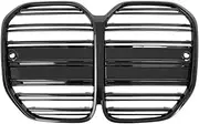 Front Bumper Grill Kidney Grille Compatible For BMW 4 Series G22 430I G82 M4 2021-2022 Racing Grills(Dark Grey)