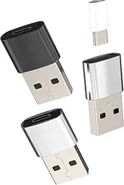 USB C Female to USB Male Adapter (3 Pieces) for iPhone Type C Fast Charging Cable OTG 3.0 Ports PC Data Charger Port Converter for iPad MacBook for Apple Compatible with Samsung Car Accessories