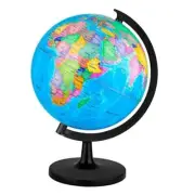10'' World Globe for Kids Learning, DIY Assemble Educational Rotating World