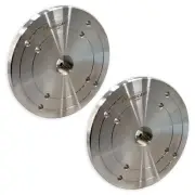 Hurricane Turning Tools, 6" Steel Faceplate For Wood Lathe, 1" x 8 TPI, Pack of