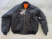 Rothco MA-1 Flight Jacket Tactical Bomber Coat Reversible Black/Orange XL