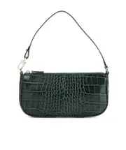 crocodile-effect shoulder bag One size White