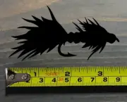 Fly Fishing Sticker Decal 3.5" Woolly Bugger Trout Mountains Musky Abel Ross