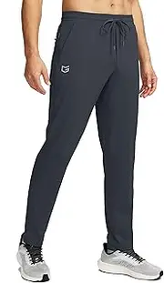 [G Gradual] Men's Sweatpants with Zipper Pockets Tapered Track Athletic Pants for Men Running, Exercise, Workout