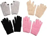 [Kisangel] Winter Women's Gloves Touchscreen Compatible Full Finger Warm Insulated for Cold Weather