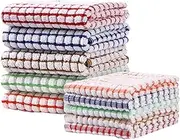 Cotton Tea Towels | 10X Cotton Dish Towels for Kitchen | Flour Sack Towels, Quick-Drying Ultra Soft Flour Sack Towels for Home Kitchen Cafe Bar Dining Room