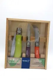 NEW! Opinel 254274 Garden Knife Set + Storage Case, Includes Saw Pruner Grafting