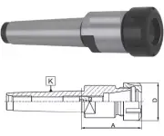 MT #4 Shank ER 40 x 3.15" Collet Chuck for CNC/Manual Lathes