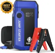 3000A 12V Car Jump Starter Power Bank USB QC3.0 LCD Torch 8L Gas/6L Diesel