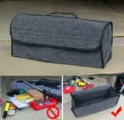 Car Boot Storage Bag Organiser Tools Travel Tidy Big Box Grey Carpet Felt