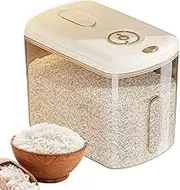 Rice Dispenser,10kg Capacity Airtight Flour Container with Measuring Cup - Multipurpose Rice Bin For Food, Pet Food, Flour