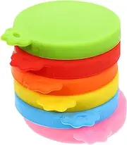 TIDTALEO 6Pcs Can Lids for Pet Food Beverages Leak Reusable Caps Suitable for Outdoor Activities Picnics Easy to Use with Handle Design Flexible