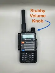 Baofeng UV5R Volume Knob Stubby