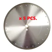 5PK 14" Turbo Diamond Saw Blade for Brick Block Concrete Masonry Pavers Stone