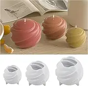 Baychon 3 Pack Spiral Candle Mold, Silicone Molds for Candle Making