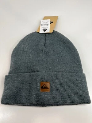 Quiksilver beanie winter knit cuffed grey one size fits most Quicksilver