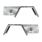 750mm Checker Plate Under Tray Tool Box + Flare Mud Guards