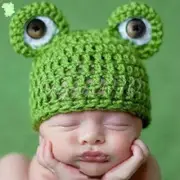 Frog Hat, Newborn Baby Girl Boy Crochet Knit Costume Photo Photography Prop Hats
