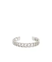G Chain bracelet in metal with crystals 2 silver