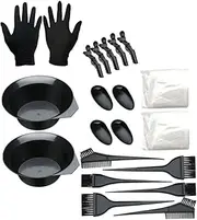Outanaya 21Pcs Hair Dye Kit with Tinting Bowl Brush Clips Ear Covers Gloves Essential Hair Coloring Tools for Application Stylish Results