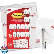 Command Small Wire Toggle Hooks, 16 Hooks and 24 Command Strips, Damage Free