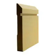EWBB20 Beveled Grooved 5-1/4" Tall Baseboard Moulding, 11/16" x 5-1/4" Unfinishe