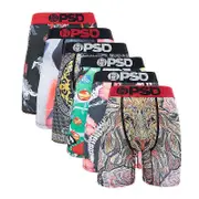 6Pcs Fashion Print Men Underwear Boxer Cueca Male Panty Lingerie Men Underpants Panty Boxershorts Sexy S-XXL PSD-6PCS10 XL