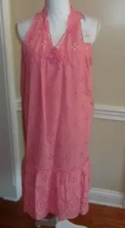 NWT Southern Tide Rowena Coral Pink Scalloped Eyelet Dress $198