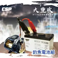 在飛比找PChome24h購物優惠-CSP】大豐收釣魚組 (12V15AH) 電動捲線器 電池 